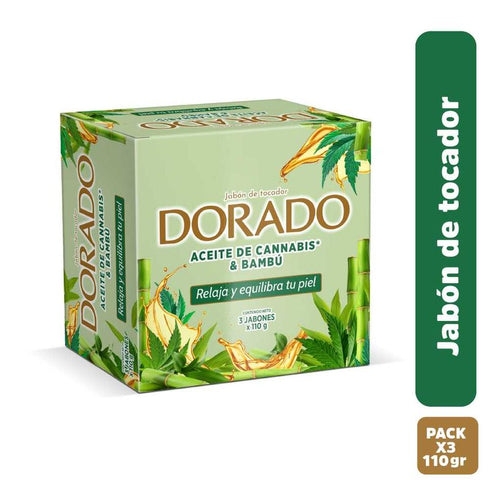 jabon dorado 3u 330g cannabis/bamboo ac